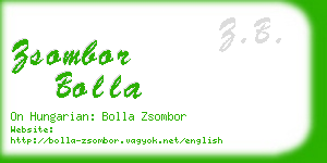 zsombor bolla business card